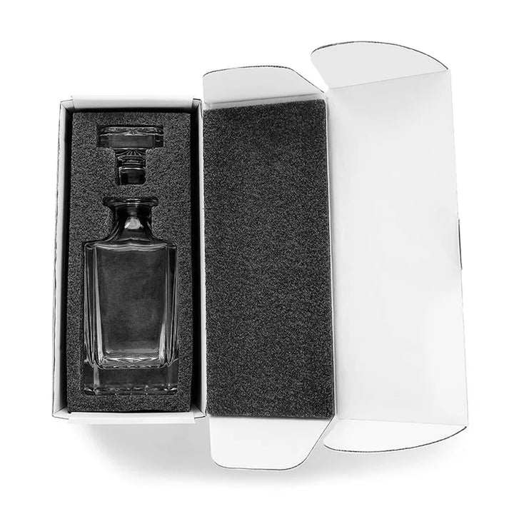 Decantador de whisky cuadrado de 750 ml