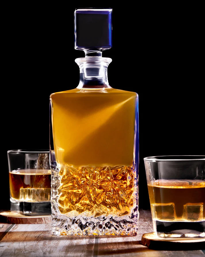 Decantador de whisky rectangular de 750 ml