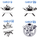 Juego de parrilla para barbacoa de 11 piezas