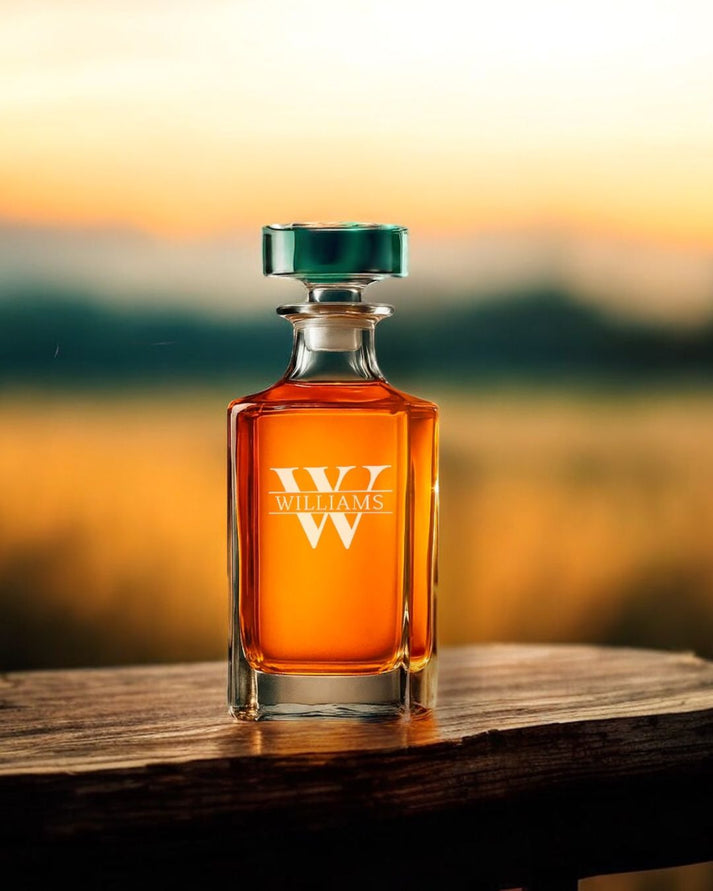 Decantador de whisky cuadrado de 750 ml