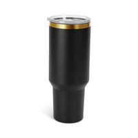 Tumbler Térmico Personalizado con Asa, Tapa y Popote – Acabado Oro